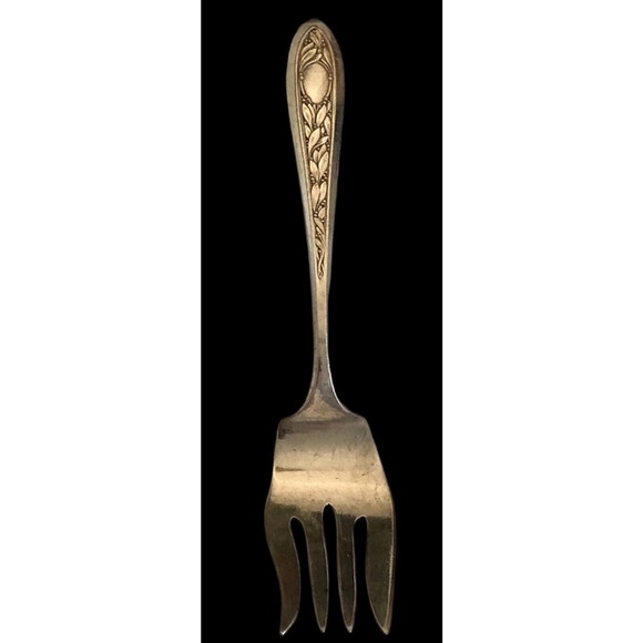 *VINTAGE ALVIN " VICTORY" SILVERPLATE MEAT FORK NO MONO - Picture 2 of 5